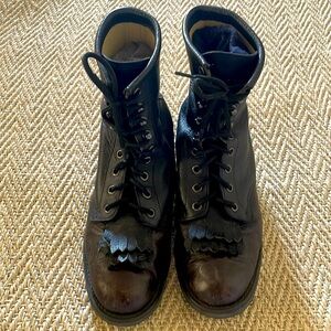 Canada West Boots lace up kilty roper - two tone
